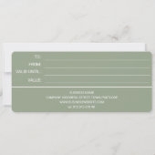 CARTE CERTIFICAT CADEAU DE LOGO D'AFFAIRES VERT SOPHISTI (Dos)