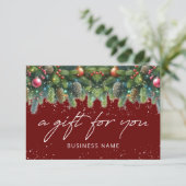 Carte Certificat cadeau de logo de Noël (Debout devant)