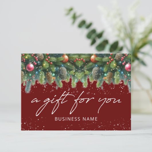 Carte Certificat cadeau de logo de Noël (Debout devant)