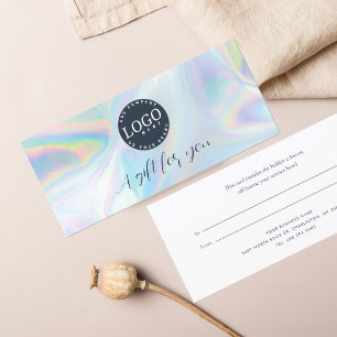 Carte Certificat cadeau de logo d'entreprise