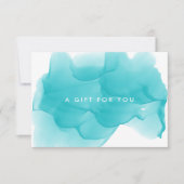Carte Certificat cadeau de lot turquoise moderne (Devant)
