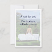 Carte Certificat cadeau de massage (Devant)