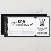 Carte Certificat cadeau de massage de jour spa (Devant / Derrière)