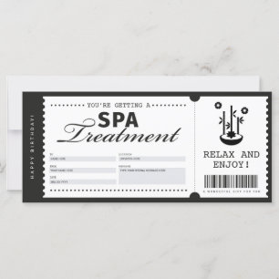 Carte Certificat cadeau de massage de jour spa