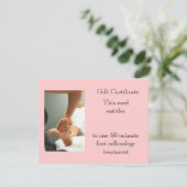 Carte Certificat cadeau de massage de pied (Debout devant)