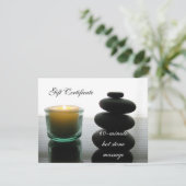 Carte Certificat cadeau de massage en pierre chaude II (Debout devant)