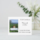 Carte Certificat cadeau de massage extérieur (Debout devant)