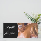 Carte Certificat cadeau de massage spa (Debout devant)