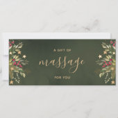 Carte Certificat cadeau de massothérapie de vacances élé (Devant)