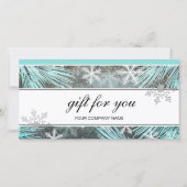 Carte Certificat cadeau de neige moderne hiver (Devant)