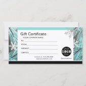 Carte Certificat cadeau de neige moderne hiver (Dos)
