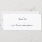 Carte Certificat cadeau de nettoyage de maison (Dos)