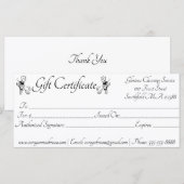 Carte Certificat cadeau de nettoyage de maison (Devant / Derrière)