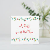 Carte Certificat cadeau de Noël (Debout devant)