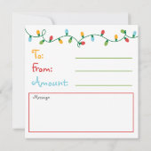 Carte Certificat cadeau de Noël (Dos)