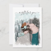 Carte Certificat cadeau de Noël afro-américain (Devant)