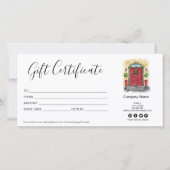 Carte Certificat cadeau de Noël de vacances (Devant)