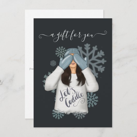 Carte Certificat cadeau de Noël d'entreprise (Devant / Derrière)