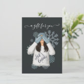 Carte Certificat cadeau de Noël d'entreprise (Debout devant)