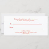 Carte Certificat cadeau de Noël lunatique (Dos)