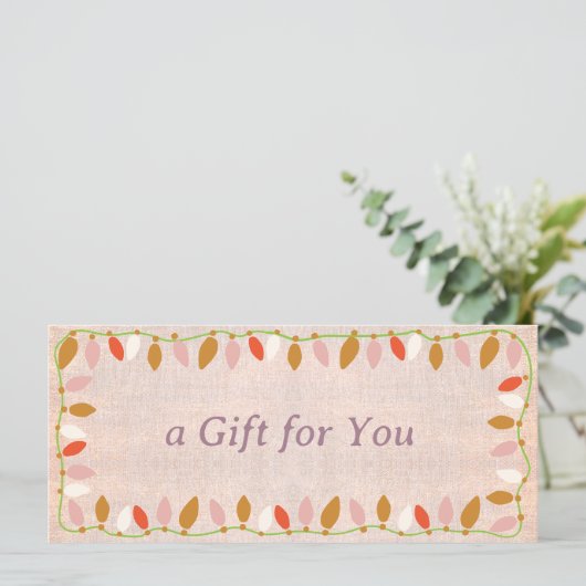 Carte Certificat cadeau de Noël mignon (Debout devant)