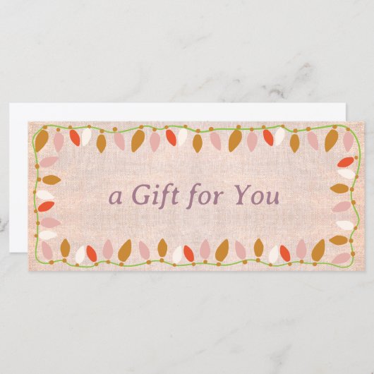 Carte Certificat cadeau de Noël mignon (Devant / Derrière)