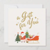 Carte Certificat cadeau de Noël père Noël (Devant)