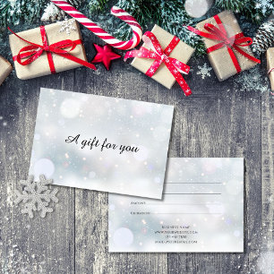 Carte Certificat-cadeau de Noël pour entreprise