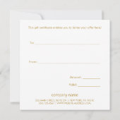 Carte Certificat cadeau de Noël Red Stars (Dos)