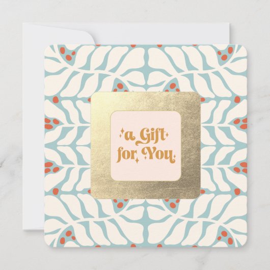 Carte Certificat cadeau de Noël rétro (Devant)