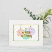 Carte Certificat cadeau de Noël rétro (Debout devant)