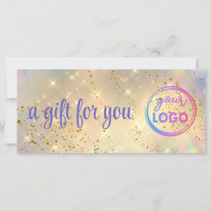 Carte certificat cadeau de parties scintillant simulé