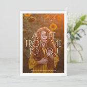 Carte Certificat cadeau de photographie de script minima (Debout devant)