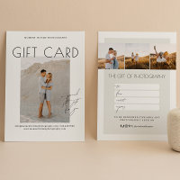 Certificat cadeau de photographie de script minima