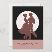 Carte Certificat cadeau de Pink Noir Professionnel (Devant)