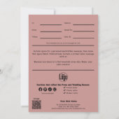 Carte Certificat cadeau de Pink Noir Professionnel (Dos)