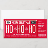 Carte Certificat cadeau de plaque de Noël (Devant / Derrière)