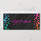 Carte Certificat cadeau de points Confetti Arc-en-ciel n (Devant)