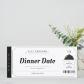 Carte Certificat cadeau de réservation de restaurant (Debout devant)