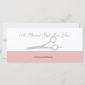 Carte Certificat cadeau de salon (Dos)