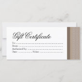 Carte Certificat cadeau de salon à ongles (Dos)