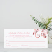 Carte Certificat cadeau de salon à ongles feuille rose (Debout devant)