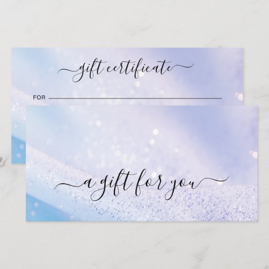 Carte Certificat-cadeau de salon de coiffure de luxe (Devant / Derrière)