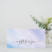 Carte Certificat-cadeau de salon de coiffure de luxe (Debout devant)