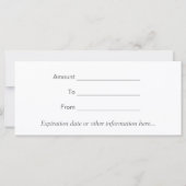 Carte Certificat cadeau de salon | Lèvres roses Confetti (Dos)