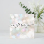 Carte Certificat cadeau de signature de fêtes (Debout devant)