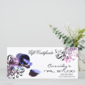 Carte Certificat Cadeau de Studio de Manucure (Debout devant)