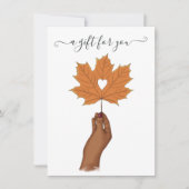 Carte Certificat Cadeau de Thanksgiving (Devant)