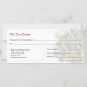 Carte Certificat cadeau de vacances Coche de Noël Vert p (Dos)