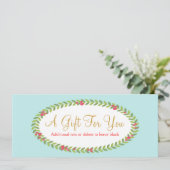 Carte Certificat cadeau de vacances mode et beauté (Debout devant)